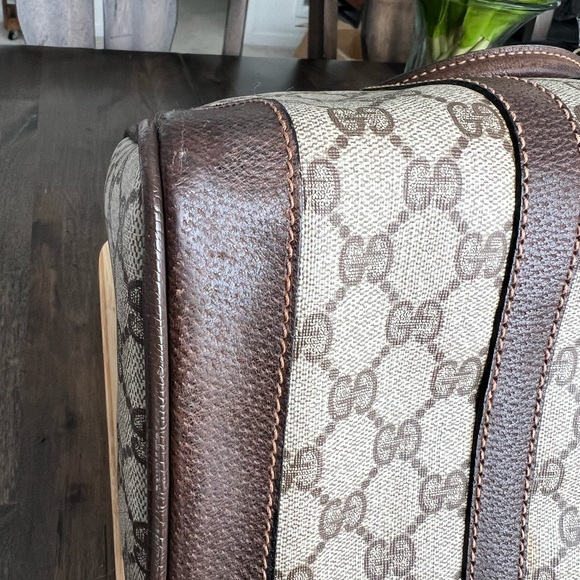 🔥Gucci Supreme Sherry Line Web Monogram Boston Bag w/ COA - Picture 9 of 13